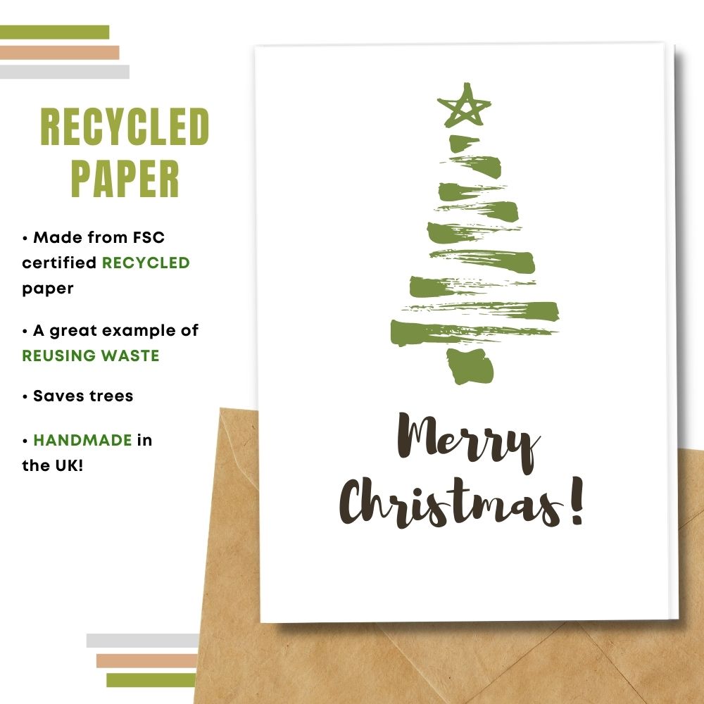 greeting card made with 100% recycled paper