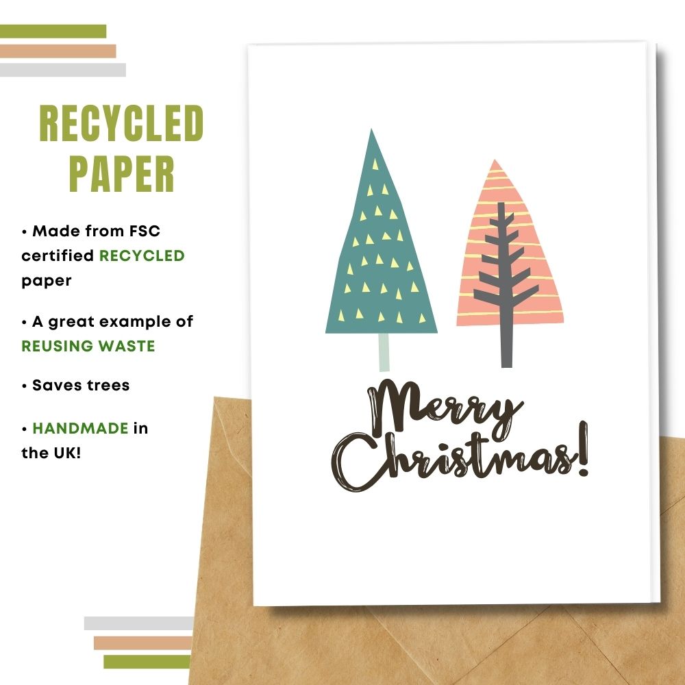 greeting card made with 100% recycled paper.