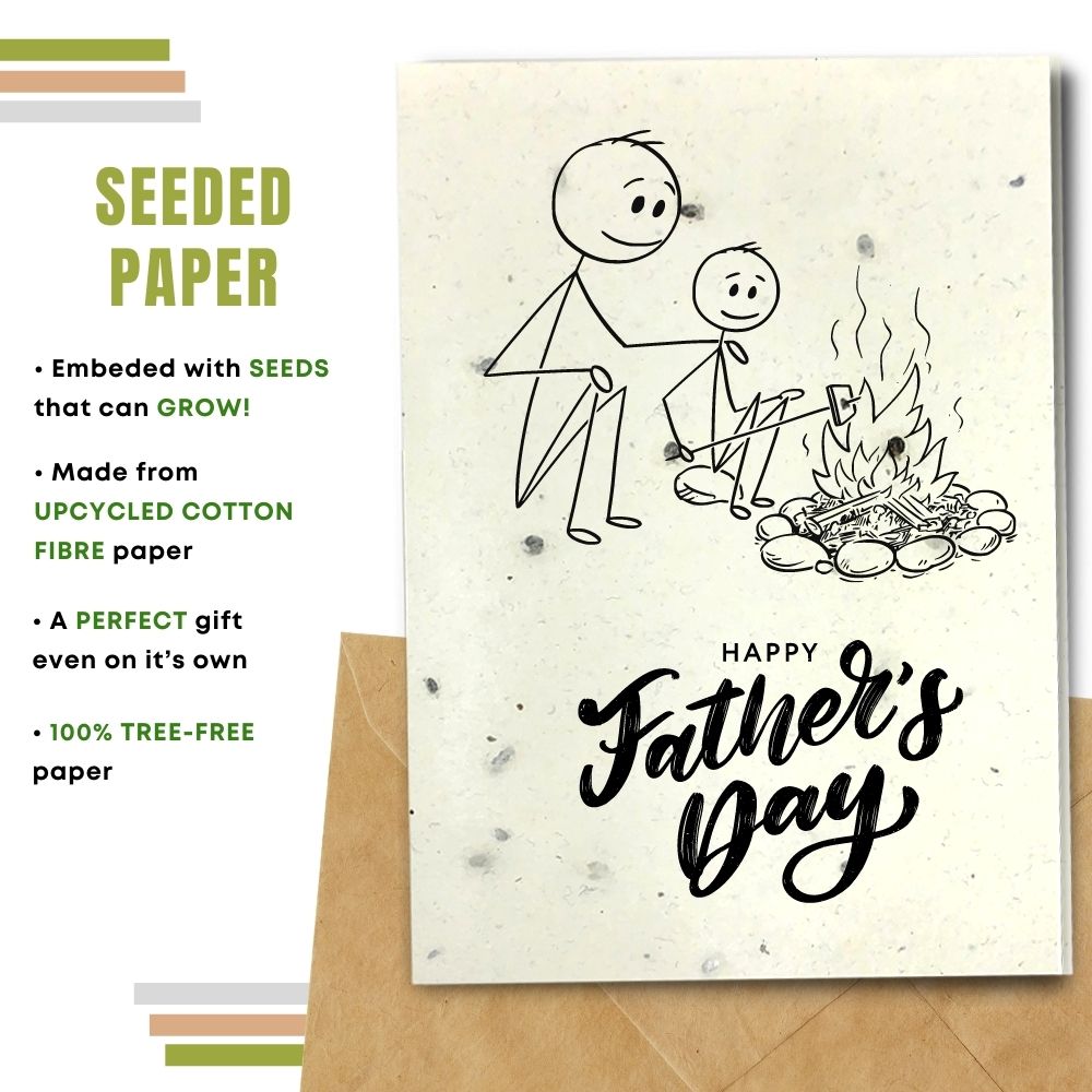 Handmade Father&#39;s day card made with seeded paper