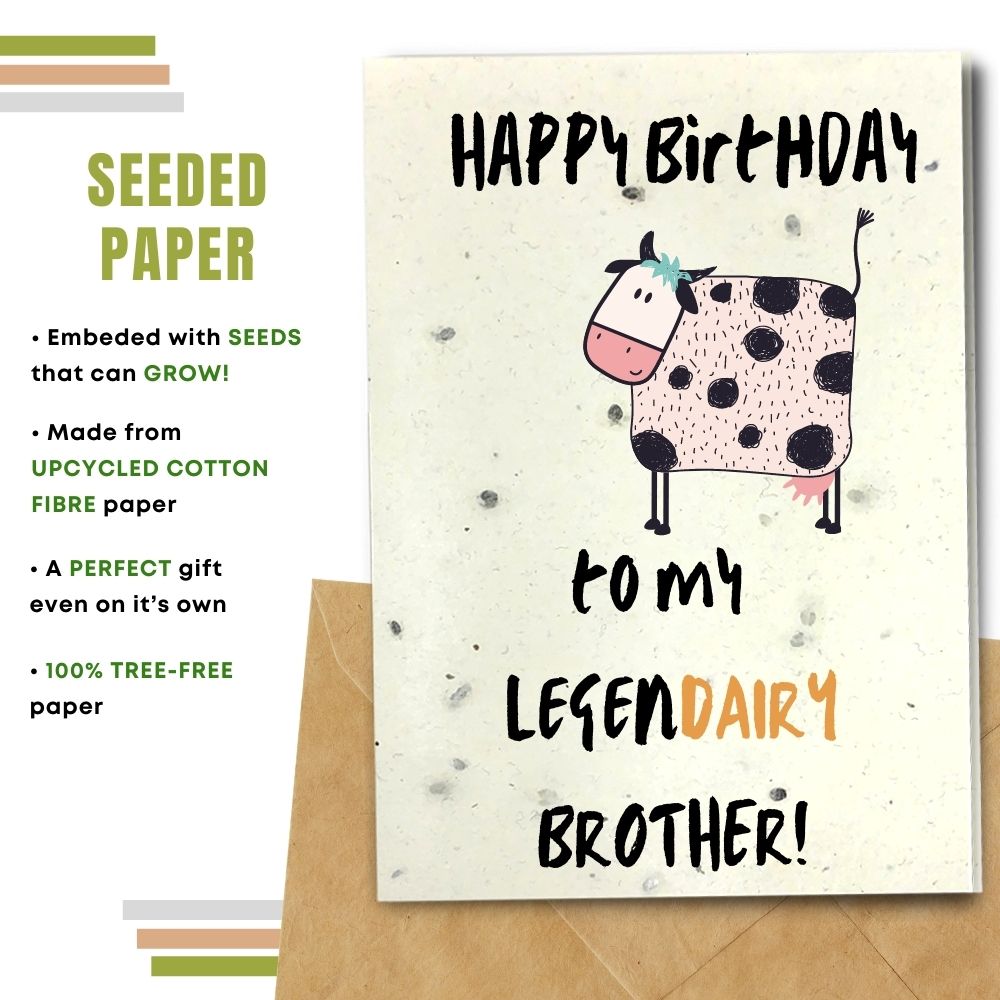 handmade birthday card made with seeded paper