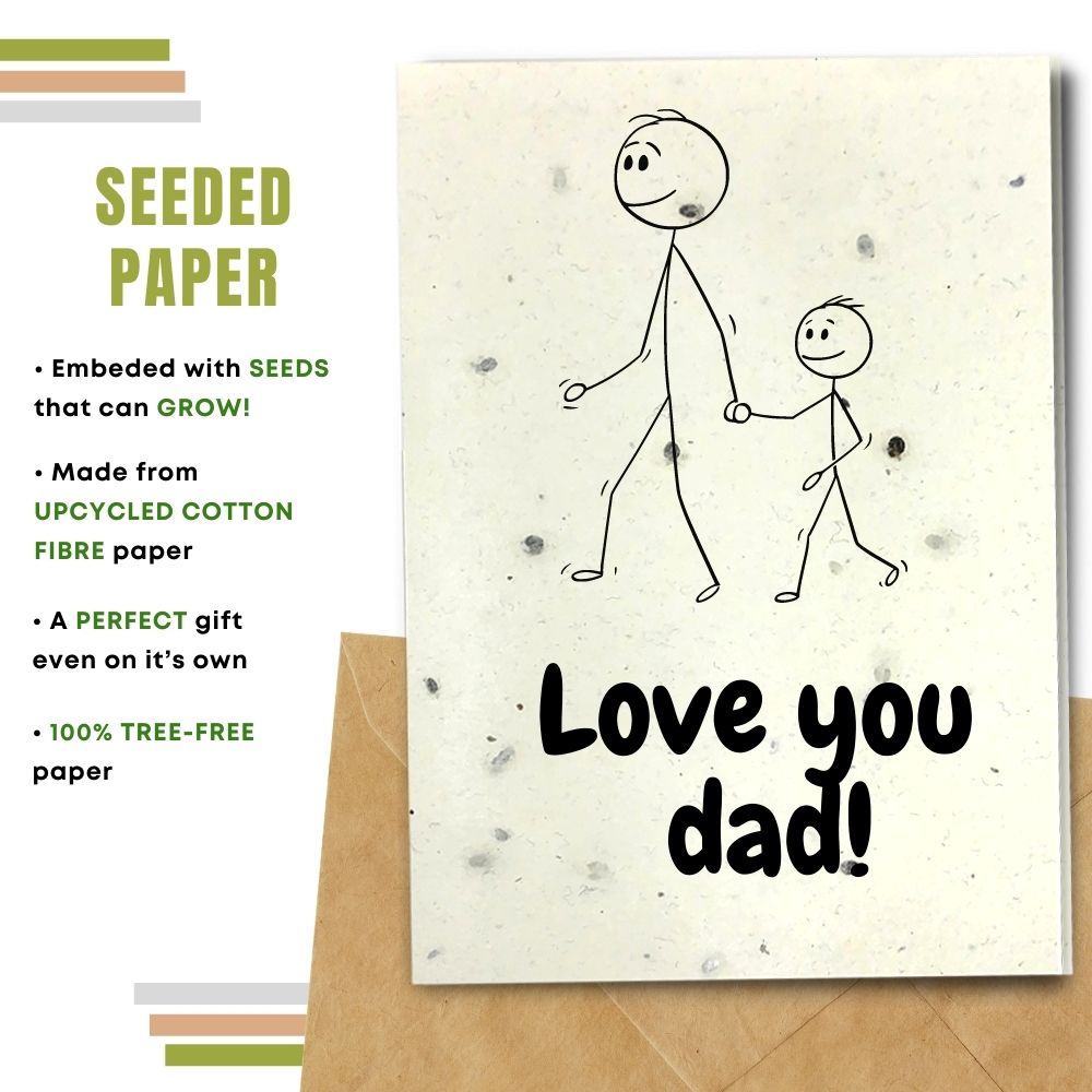  Handmade Father&#39;s day card made with seeded paper