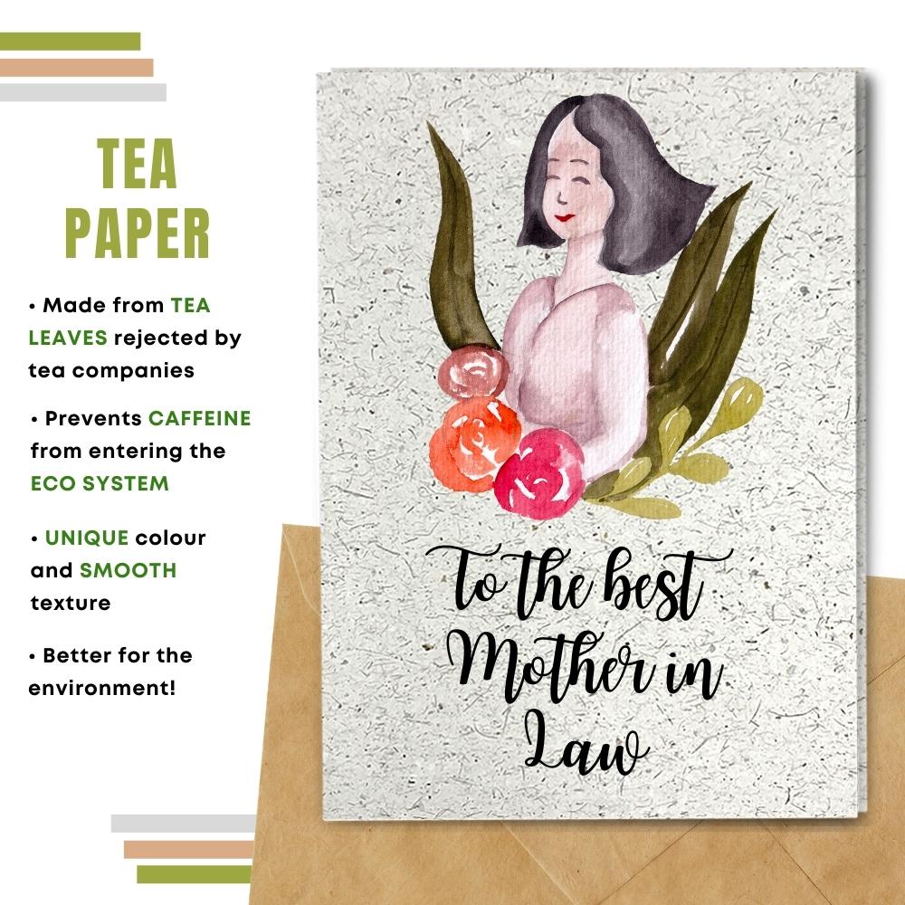mother&#39;s day card made with tea paper