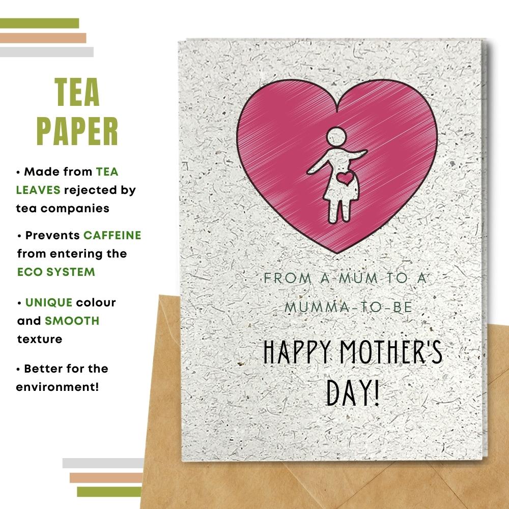 mother&#39;s day card  made with tea paper