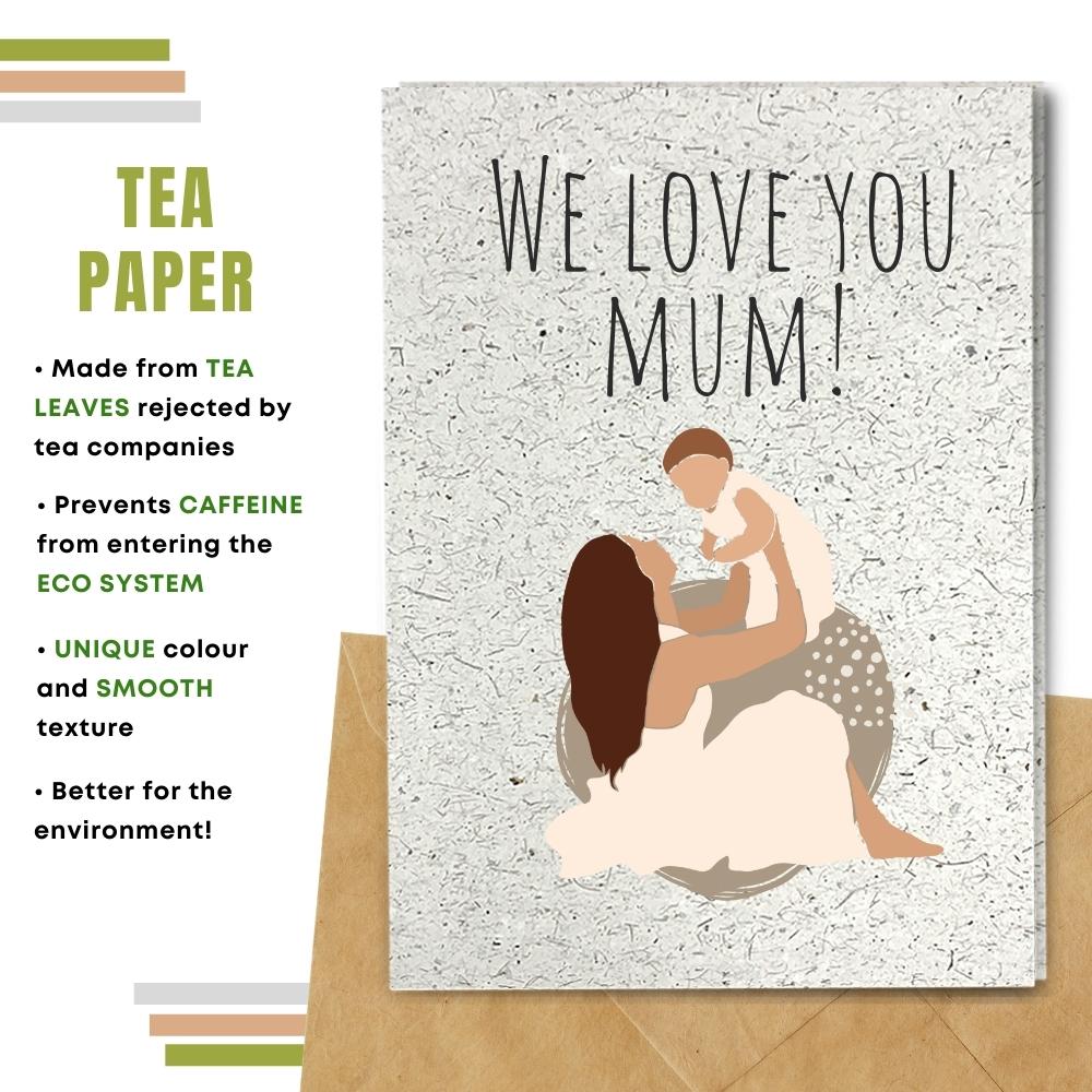 mother&#39;s day made with tea paper