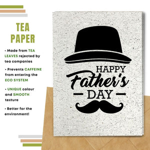 Cute Father's Day Greeting Card with Mustache and Hat Online