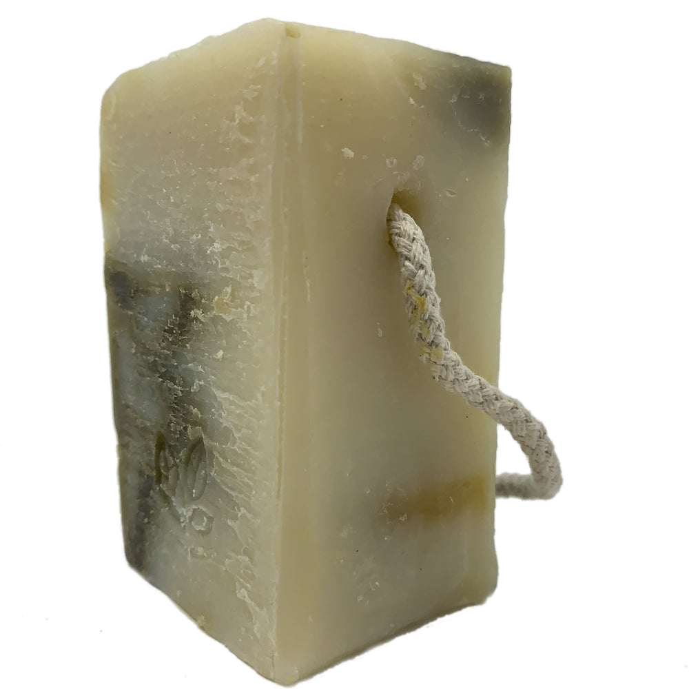 Tea Tree And Spirulina Soap On A Rope, Extra Large Soap, Vegan Soap
