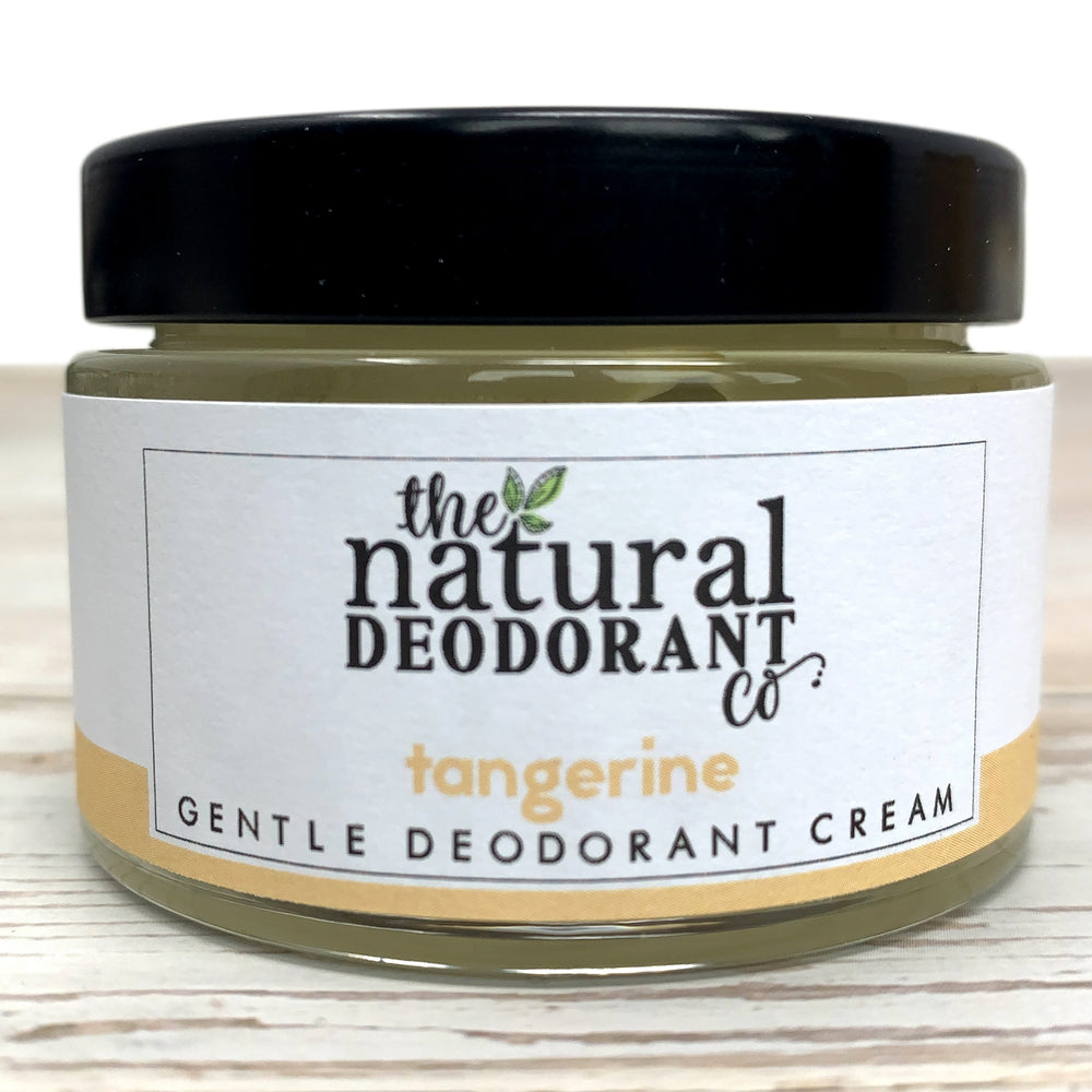 Deodorant Cream for Sensitive Skin, Vegan Plastic Free Deodorant, Tangerine, 55G
