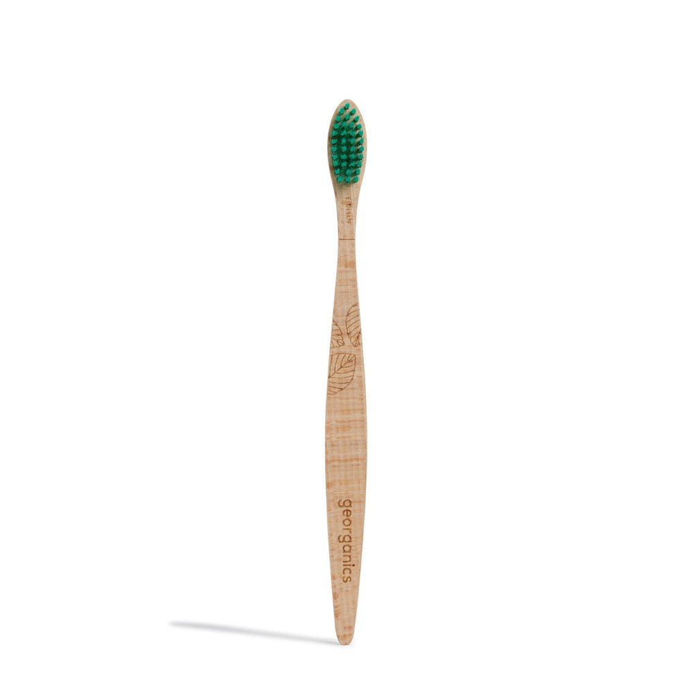 Beechwood Toothbrush, Wooden Toothbrush, Medium Bristles, Georganics