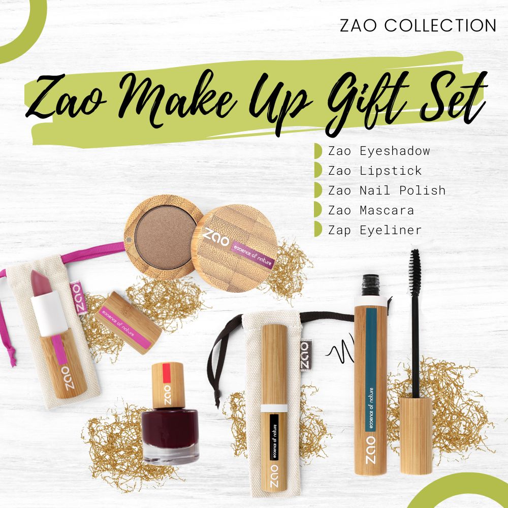 This Zao Make Up Gift Set is 100% Organic Ingredients With over 10 years of experience in organic cosmetics and vision to provide natural formulas enriched with active organic ingredients and sustainable packaging, Zao was born