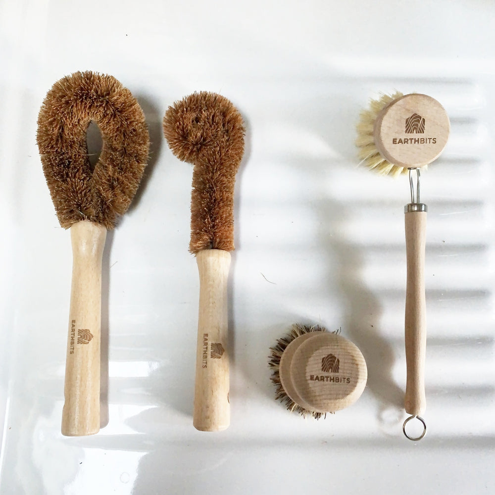 Eco Friendly Dish Brush Bundle - Made From Wood and Plant Fibres
